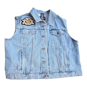 Vintage Harley Davidson Denim Vest Harley Owners Group Patch‎ work Size 2W